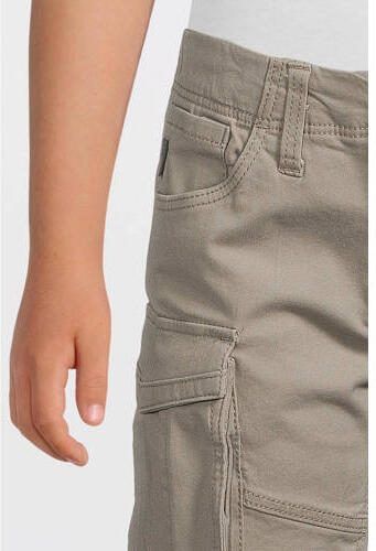 Name it KIDS regular fit cargo short NKMRYAN grijs Korte broek Stretchkatoen 140 - Foto 3
