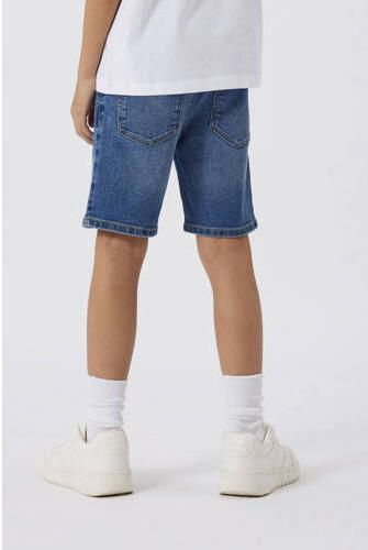 Name it KIDS regular fit denim short NKMRYAN dark blue denim Korte broek Blauw 116 - Foto 2