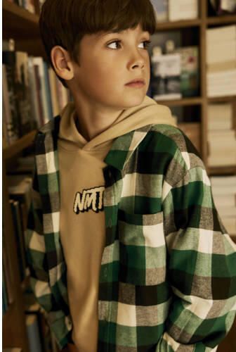 NAME IT KIDS regular fit geruite overshirt groen Overhemd Jongens Katoen Klassieke kraag - Foto 5