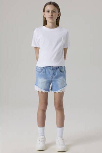 Name it KIDS regular fit jeans short NKFSALLI stonewashed Denim short Blauw Meisjes Stretchdenim 140 - Foto 14