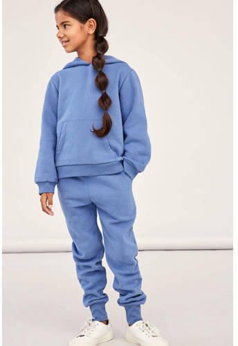 Name it KIDS regular fit joggingbroek NKFLENA met biologisch katoen blauw Meisjes Katoen (biologisch) 134 - Foto 4