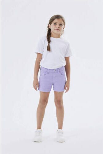 Name it KIDS regular fit short NKFROSE lila Korte broek Paars Stretchkatoen 104 - Foto 2