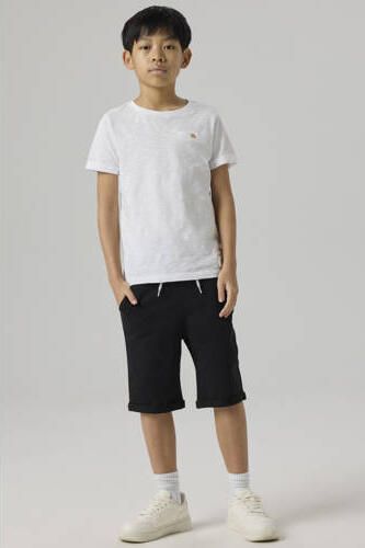 NAME IT KIDS regular fit sweatshort NKMVERMO zwart Jongens Katoen Effen - Foto 3