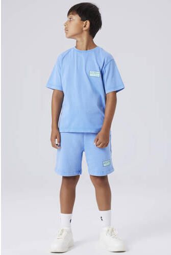NAME IT KIDS T-shirt blauw Jongens Katoen Ronde hals Printopdruk - Foto 3