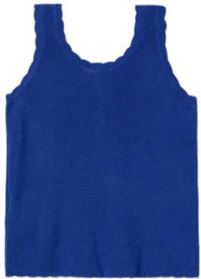 Name it KIDS ribgebreid singlet NKFFILISA hardblauw Top Meisjes Viscose Ronde hals 122 128