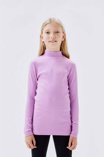 Name it KIDS ribgebreide longsleeve NKFNAKAL roze Meisjes Stretchkatoen Col 134 140 - Foto 2