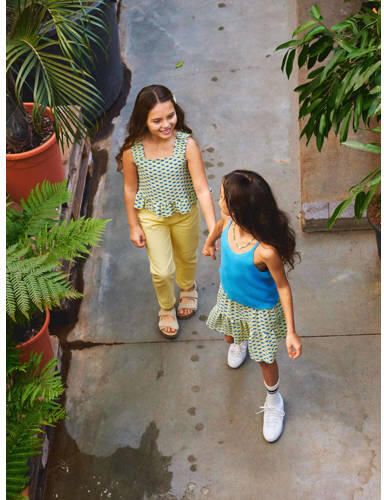 Name it KIDS rok NKFFANINNA met all over print geel Meisjes Polyester All over print 122 - Foto 3
