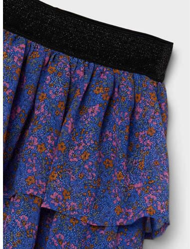 Name it KIDS rok NKFOLASIGNE met all over print blauw roze Meisjes Polyester 116 - Foto 2