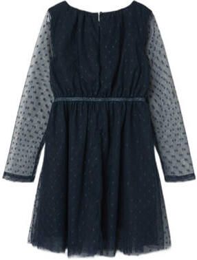 Name it KIDS semi-transparante jurk zwart Meisjes Polyester Ronde hals 104 - Foto 5