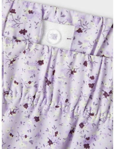 Name it KIDS short NKFVINAYA van polyester lila Korte broek Paars All over print 116 - Foto 3