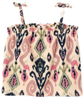 Name it KIDS singlet NKFHABANE met all over print en ruches ecru multicolor Meisjes Polyester Vierkante hals 146 152 - Foto 3