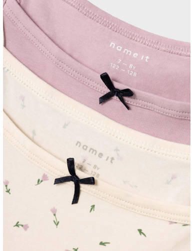 Name it KIDS singlet NKFSTRAP TOP set avn 2 beige lila Hemd Meisjes Stretchkatoen Ronde hals 122 128