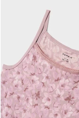 Name it KIDS singlet NKFSTRAP TOP set van 2 paars mauve Hemd Meisjes Stretchkatoen Ronde hals 134 140 - Foto 3
