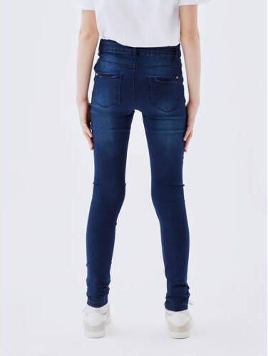 Name it KIDS skinny fit jeans NKFPOLLY dark denim Blauw Meisjes Stretchdenim (duurzaam) 110 - Foto 2