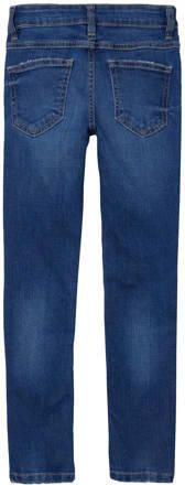 Name it KIDS skinny jeans NKFPOLLY dark blue denim Blauw Meisjes Stretchdenim 128 - Foto 1