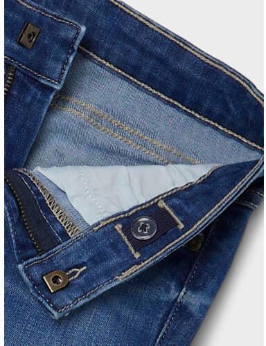 Name it KIDS skinny jeans NKFPOLLY dark blue denim Blauw Meisjes Stretchdenim 128