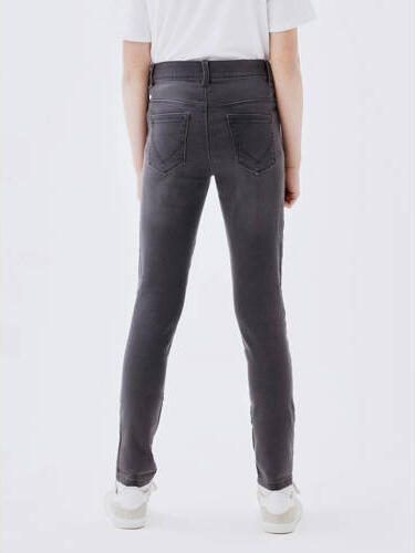 Name it KIDS skinny jeans NKFPOLLY dark grey denim Grijs Effen 104 - Foto 3