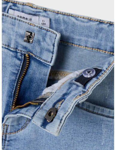 Name it KIDS skinny jeans NKFPOLLY light blue denim Blauw Meisjes Stretchdenim 134 - Foto 2