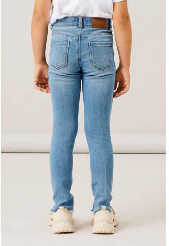 Name it KIDS skinny jeans NKFPOLLY light blue denim Blauw Meisjes Stretchdenim 122 - Foto 3