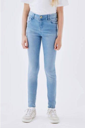 Name it KIDS skinny jeans NKFPOLLY light denim Blauw Meisjes Stretchdenim 116 - Foto 5