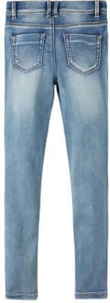 Name it KIDS skinny jeans NKFPOLLY medium blue denim Blauw Meisjes Stretchdenim 128 - Foto 4