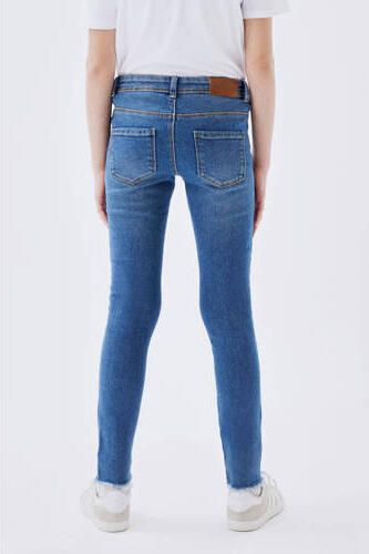 Name it KIDS skinny jeans NKFPOLLY medium blue denim Blauw Meisjes Stretchdenim 128 - Foto 4