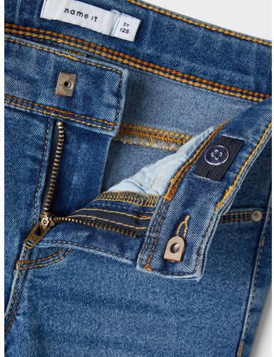 Name it KIDS skinny jeans NKFPOLLY medium blue denim Blauw Meisjes Stretchdenim 128 - Foto 3