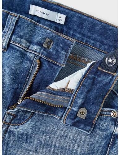 Name it KIDS skinny jeans NKMPETE medium blue denim Blauw Jongens Stretchdenim 128 - Foto 2