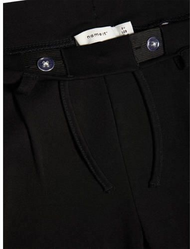 Name it KIDS slim fit broek met zijstreep zwart wit rood Meisjes Viscose 110 - Foto 2