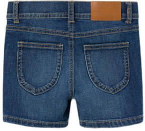 Name it KIDS slim fit denim short NKFSALLI dark blue denim Korte broek Blauw Meisjes Stretchdenim 140 - Foto 2