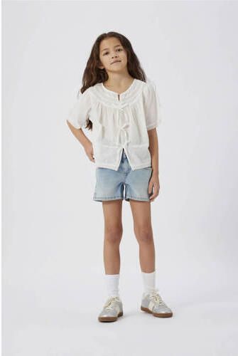 Name it KIDS slim fit denim short NKFSALLI light blue denim Korte broek Blauw Meisjes Stretchdenim 146 - Foto 3