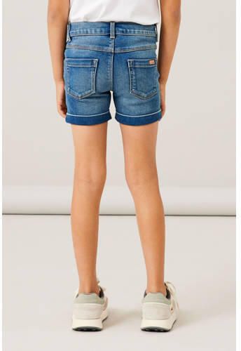 Name it KIDS slim fit denim short NKFSALLI medium blue denim Blauw Meisjes Stretchdenim 164 - Foto 3