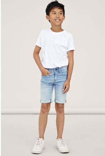 NAME IT KIDS slim fit jeans bermuda NKMSOFUS light denim Korte broek Blauw Jongens Stretchkatoen - Foto 5
