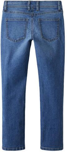 NAME IT KIDS slim fit jeans medium blue denim Blauw Effen