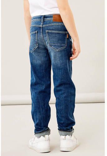 Name it KIDS slim fit jeans NKMCHRIS medium blue denim Blauw Jongens Stretchdenim 140 - Foto 3