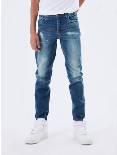 Name it KIDS slim fit jeans NKMCHRIS medium blue denim Blauw Jongens Stretchdenim 140 - Foto 2