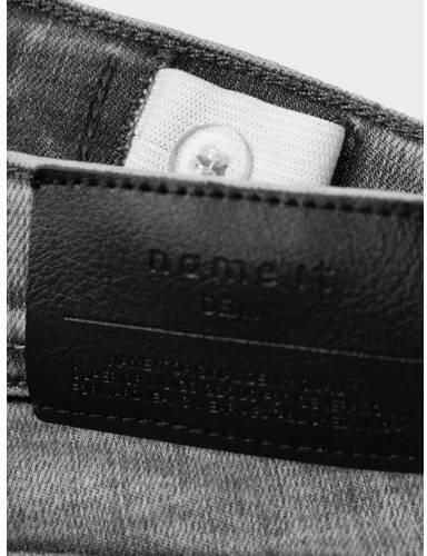 Name it KIDS slim fit jeans NKMPETE light grey denim Grijs Jongens Stretchkatoen 104