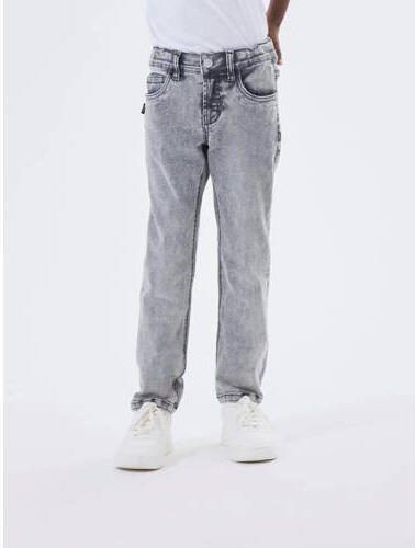 Name it KIDS slim fit jeans NKMPETE light grey denim Grijs Jongens Stretchkatoen 104 - Foto 2