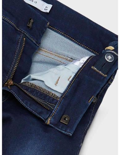 Name it KIDS slim fit jeans NKMTHEO dark blue denim Blauw Jongens Jog denim 104 - Foto 5
