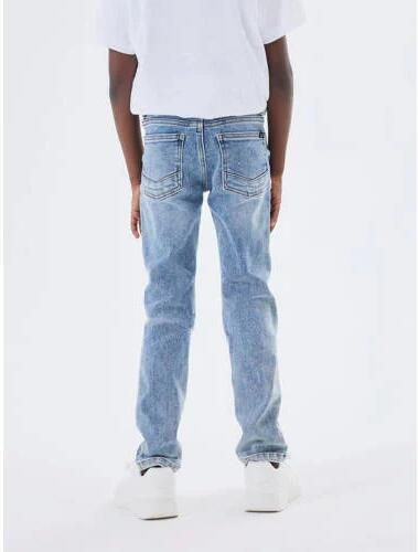 Name it KIDS slim fit jeans NKMTHEO light blue denim Blauw Jongens Stretchdenim 146 - Foto 2