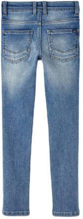 Name it KIDS slim fit jeans NKMTHEO medium blue denim Blauw Jongens Stretchdenim 128 - Foto 2