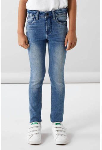 Name it KIDS slim fit jeans NKMTHEO medium blue denim Blauw Jongens Stretchdenim 128 - Foto 3