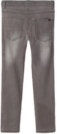 Name it KIDS slim fit jeans NKMTHEO medium grey denim Grijs Jongens Jog denim 128 - Foto 4