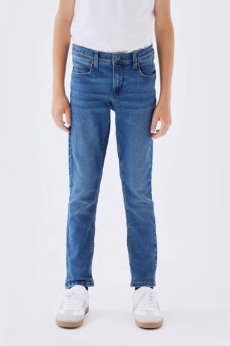 Name it KIDS slim fit jeans NKMTHEO XSLIM JEANS 1090-IO NOOS medium blue denim Blauw Jongens Stretchdenim 152 - Foto 3