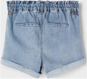 Name it KIDS slim fit jeans short NKFBELLA light denim short Blauw Meisjes Stretchdenim 128 - Foto 5