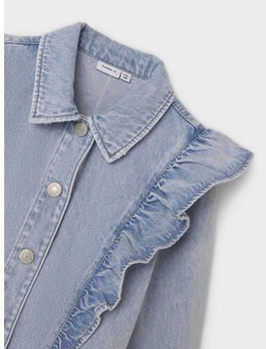 Name it KIDS spijkerjas NKFLEA light blue denim Blauw Effen 164