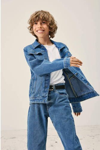 Name it KIDS spijkerjas NKMJACK medium blue denim Blauw Jongens Stretchdenim Klassieke kraag 104 - Foto 2