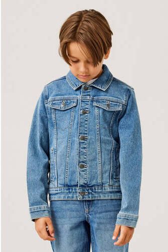 Name it KIDS spijkerjas NKMJACK medium blue denim Blauw Jongens Stretchdenim Klassieke kraag 104 - Foto 3