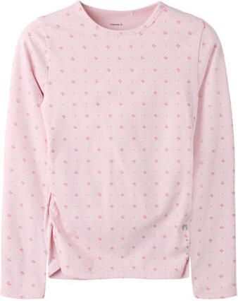 NAME IT KIDS sportshirt met lange mouwen roze Sport t-shirt Meisjes Polyamide Ronde hals