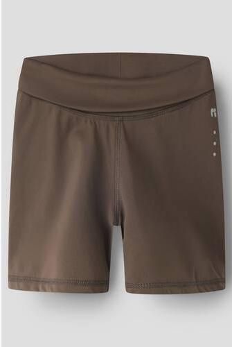 NAME IT KIDS sportshort donkerbruin Sportbroek Meisjes Polyamide Effen - Foto 2